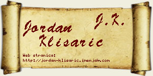 Jordan Klisarić vizit kartica